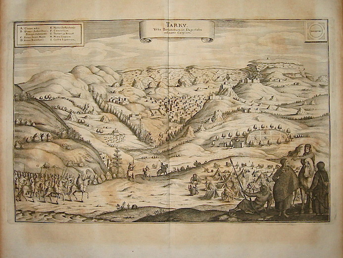 Merian Matthà¤us (1593-1650) Tarku. Urbs Tartarorum in Daghestahn ad mare Caspium 1649 Francoforte 